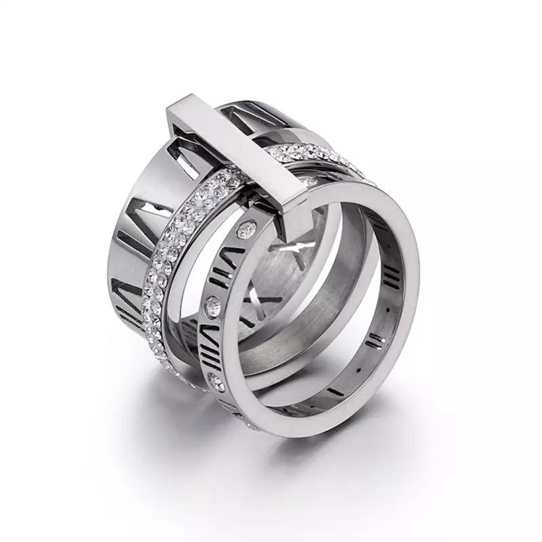 3-Stacked Roman Zirconia Ring-Rings-NEVANNA