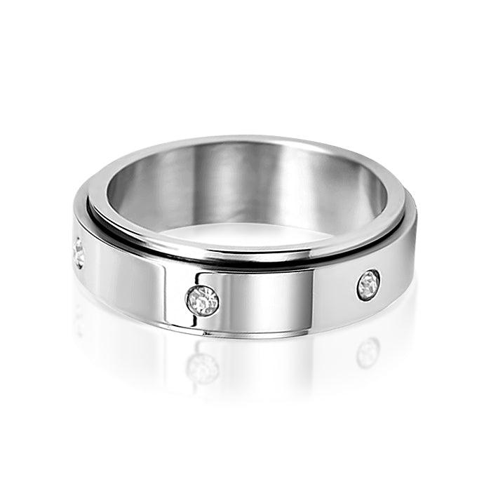 Zirconia Anti-Anxiety Promise Ring-Rings-NEVANNA