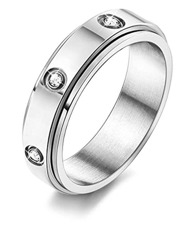 Zirconia Anti-Anxiety Promise Ring-Rings-NEVANNA