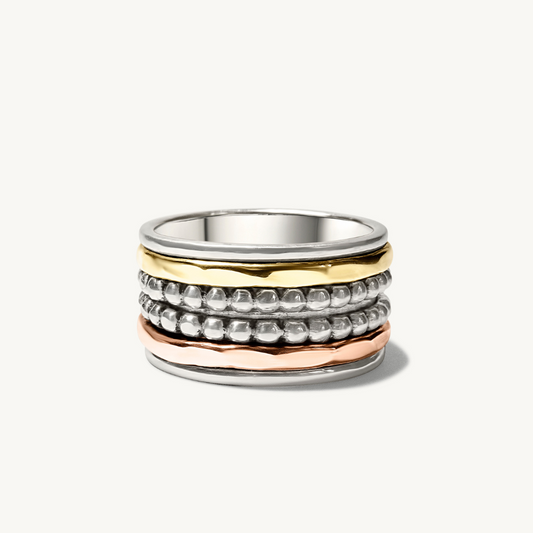 Four-stacked Bohemian Spinner Ring-Rings-NEVANNA