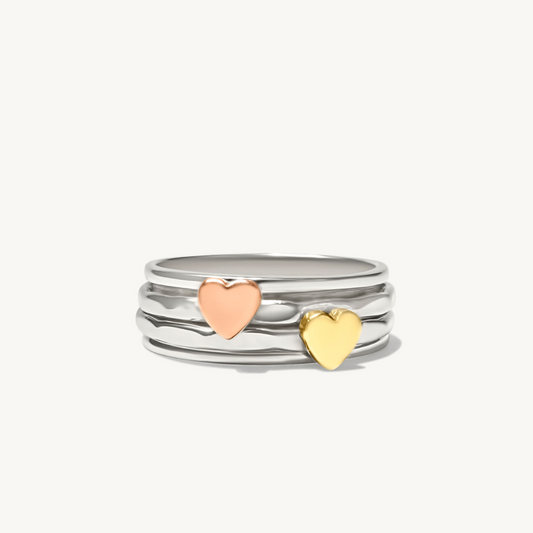 Twin Heart Anxiety Ring-Rings-NEVANNA