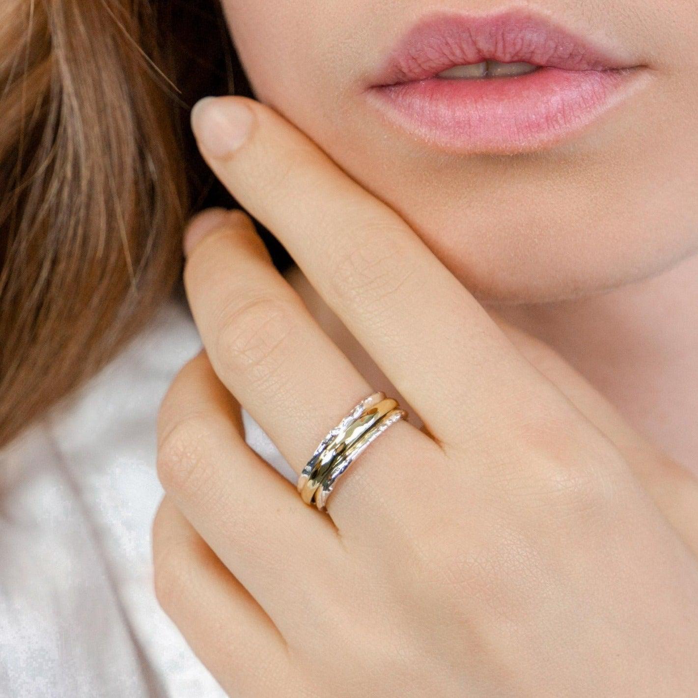 Andy Classy Spinning Brass Ring-Rings-NEVANNA