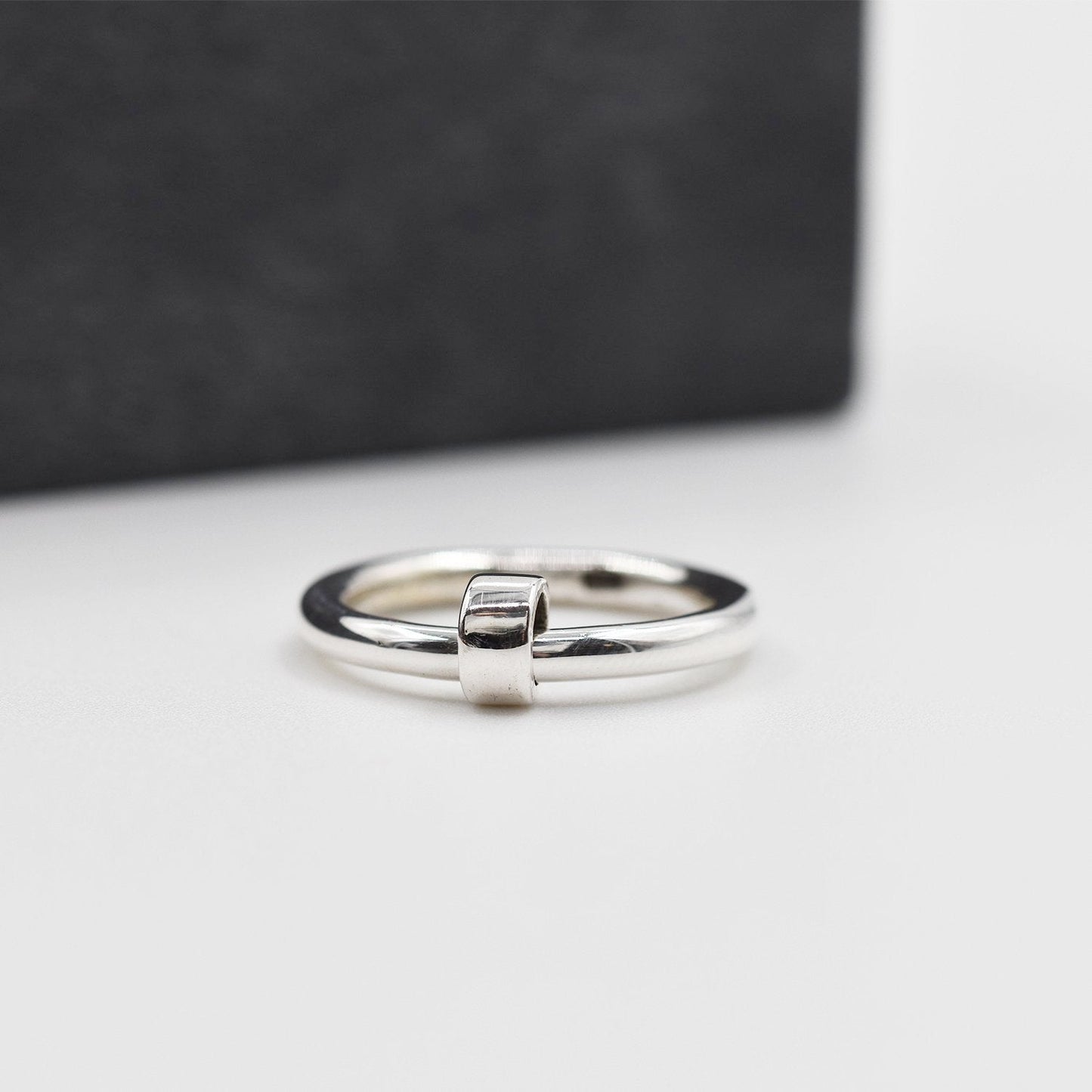 Ella - 925 Silver Ring With Little Silver Spinner-Rings-NEVANNA