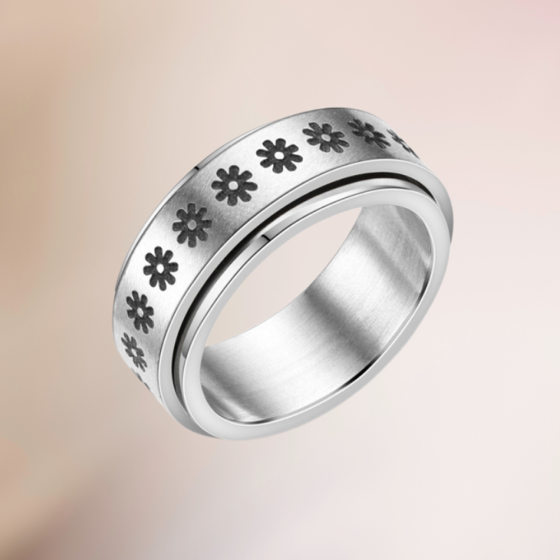 Flower Fidget Spinner Ring-Rings-NEVANNA
