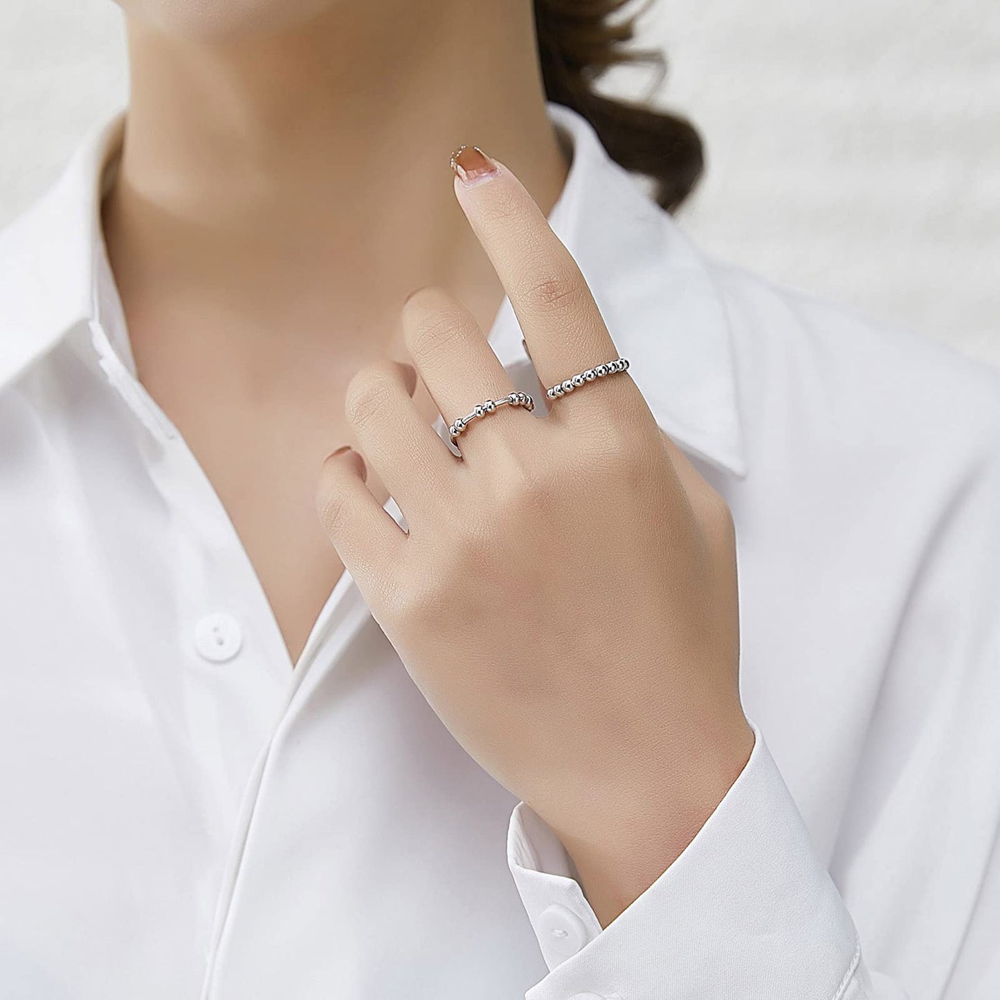Focus Anti-Anxiety Ring - Sterling Silver-Rings-NEVANNA