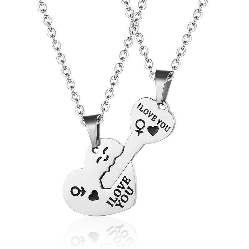 Heart Key Pendant Necklace-Necklaces-NEVANNA