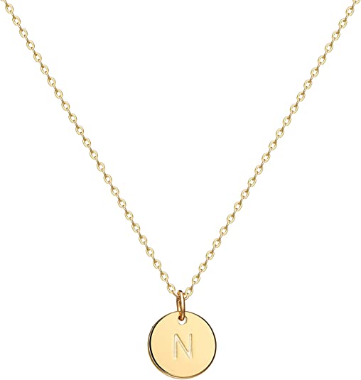 Initial Coin Pendant Necklace-Necklace-NEVANNA