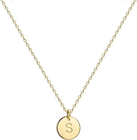 Initial Coin Pendant Necklace-Necklace-NEVANNA