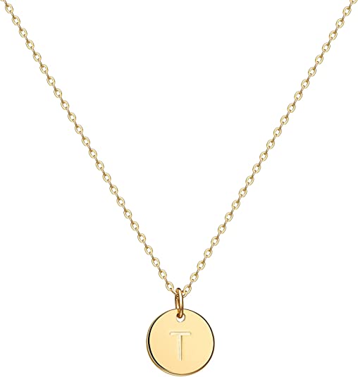 Initial Coin Pendant Necklace-Necklace-NEVANNA