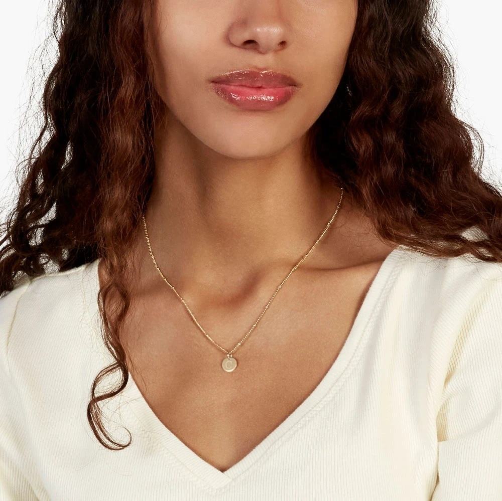 Initial Coin Pendant Necklace-Necklace-NEVANNA