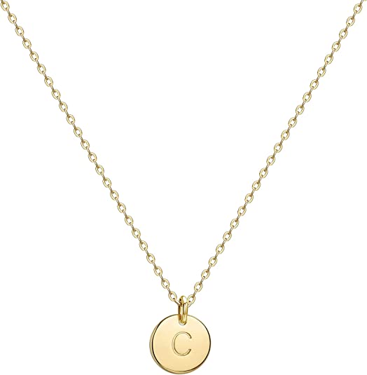Initial Coin Pendant Necklace-Necklace-NEVANNA
