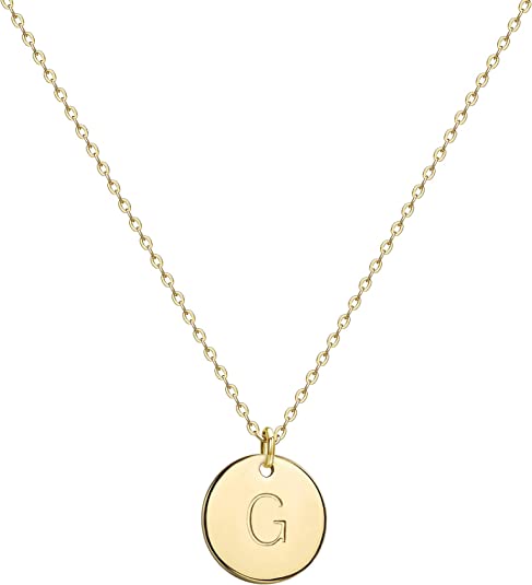 Initial Coin Pendant Necklace-Necklace-NEVANNA