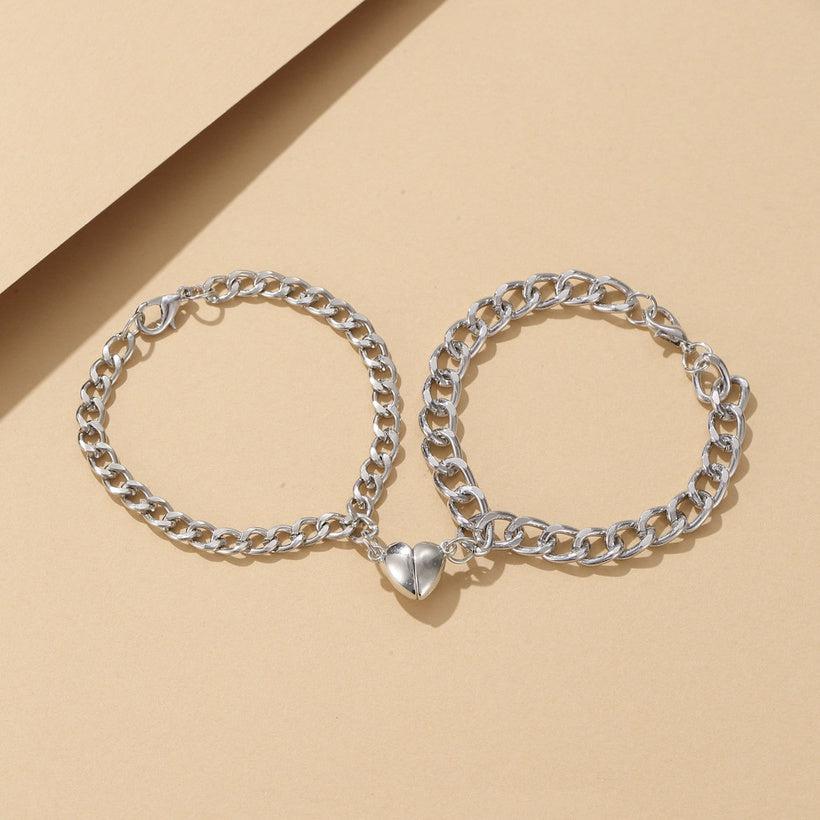 Magnetic Heart Couple Bracelets-Bracelets-NEVANNA