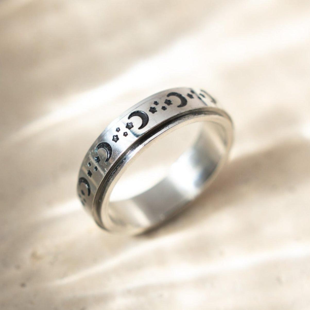 Moon Star Anti-Anxiety Ring-Rings-NEVANNA