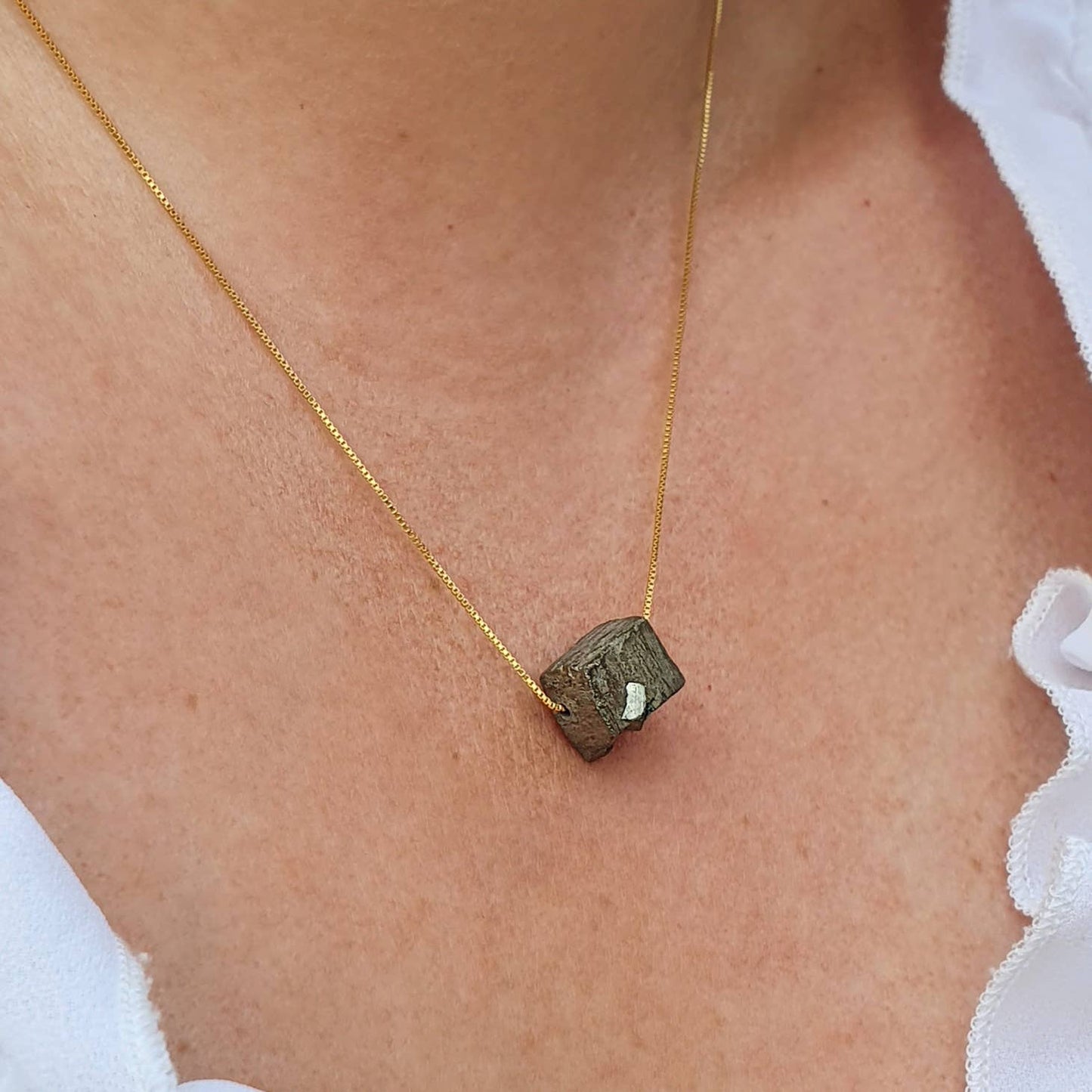 Pyrite - 14k Gold Plated Necklace-Necklace-NEVANNA