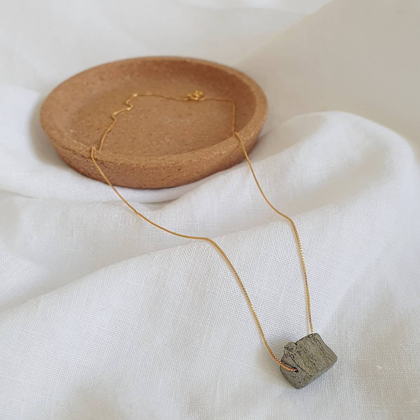 Pyrite - 14k Gold Plated Necklace-Necklace-NEVANNA