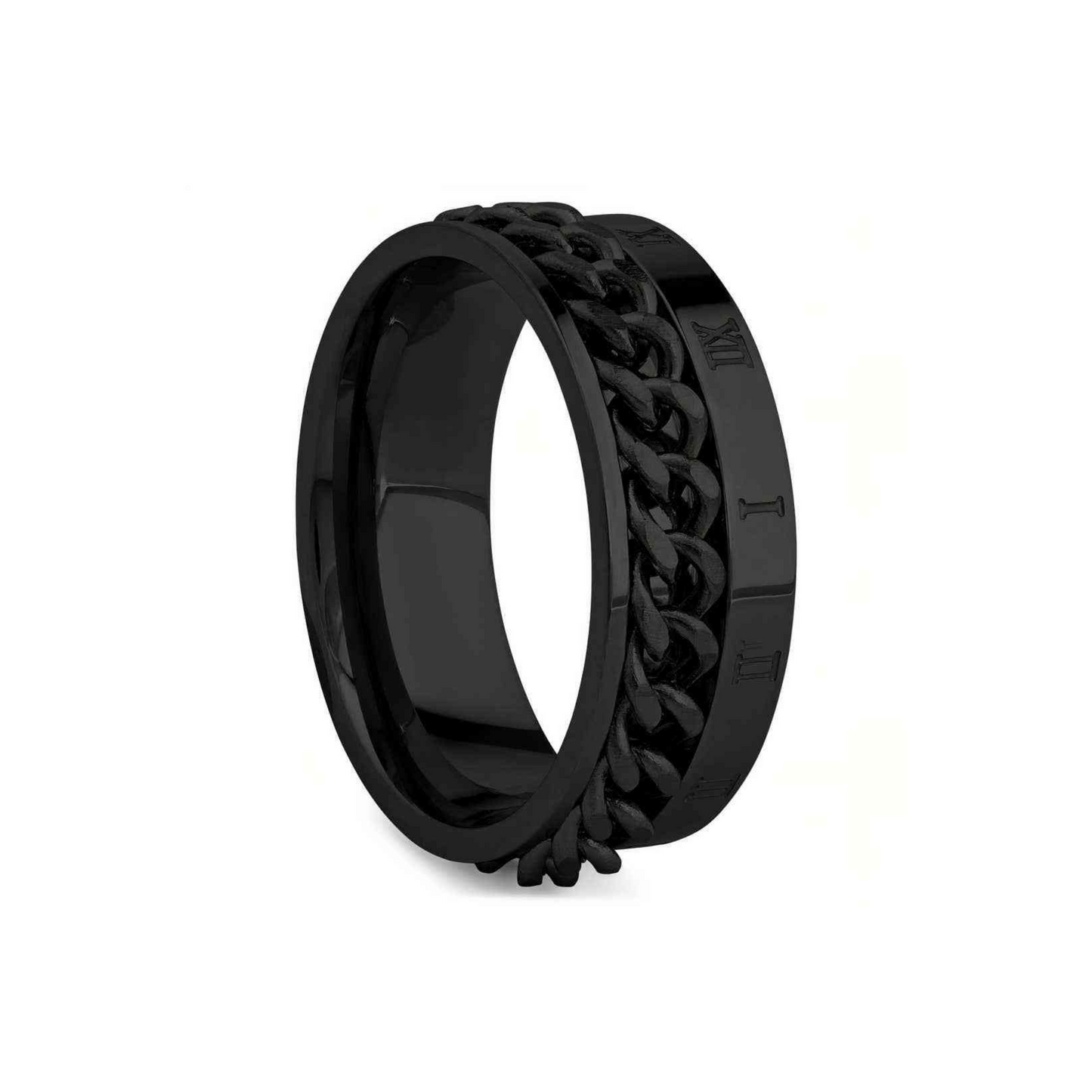 Roman Numeral Spinner Chain Ring-Rings-NEVANNA