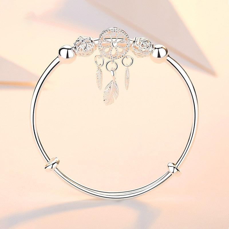 Sterling Silver Dream Catcher Bracelet-Bracelets-NEVANNA