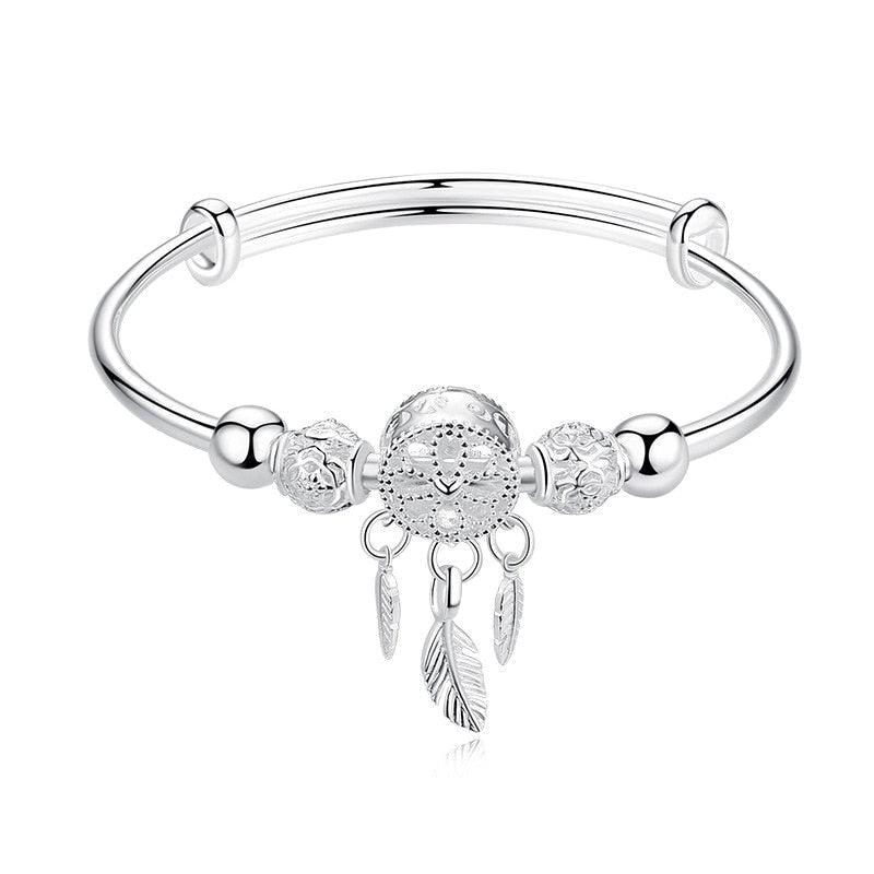 Sterling Silver Dream Catcher Bracelet-Bracelets-NEVANNA