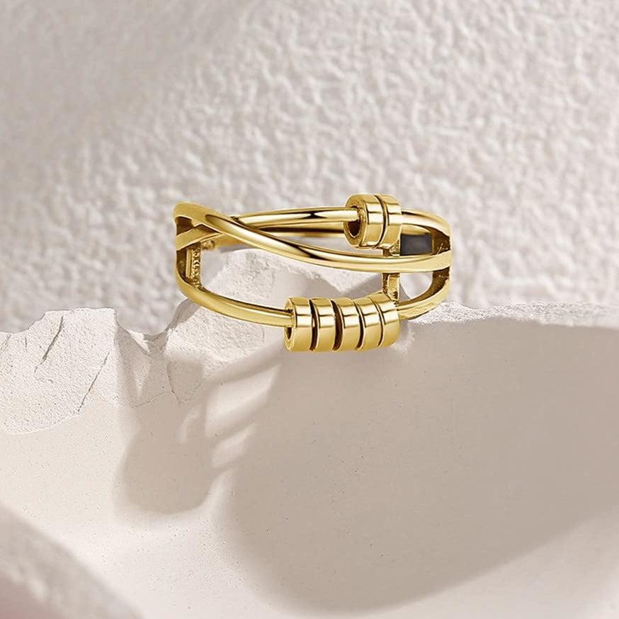 Adjustable Stacking Anxiety Ring-Rings-NEVANNA