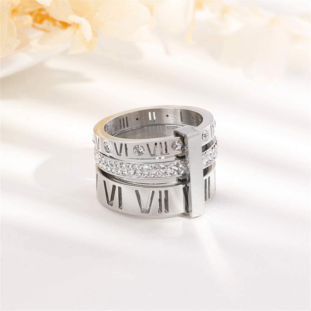 3-Stacked Roman Zirconia Spinning Ring-Rings-NEVANNA