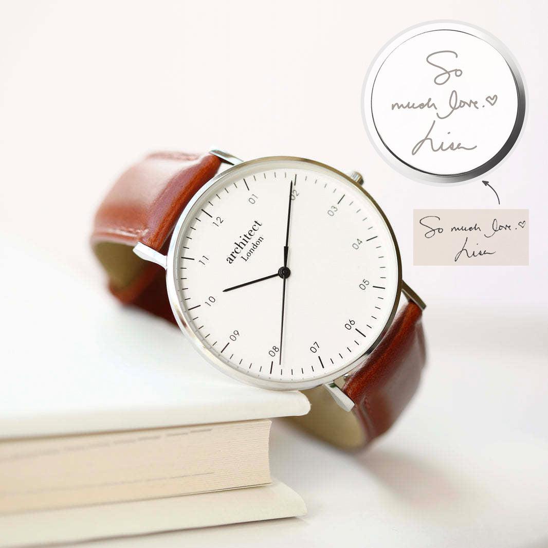 Architect Zephyr Watch: Personalised with Your Own Handwriting Engraved-NEVANNA