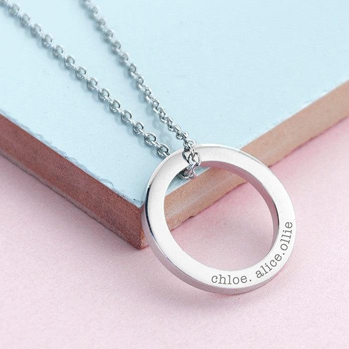 Custom Name Ring Necklace-Necklaces-NEVANNA
