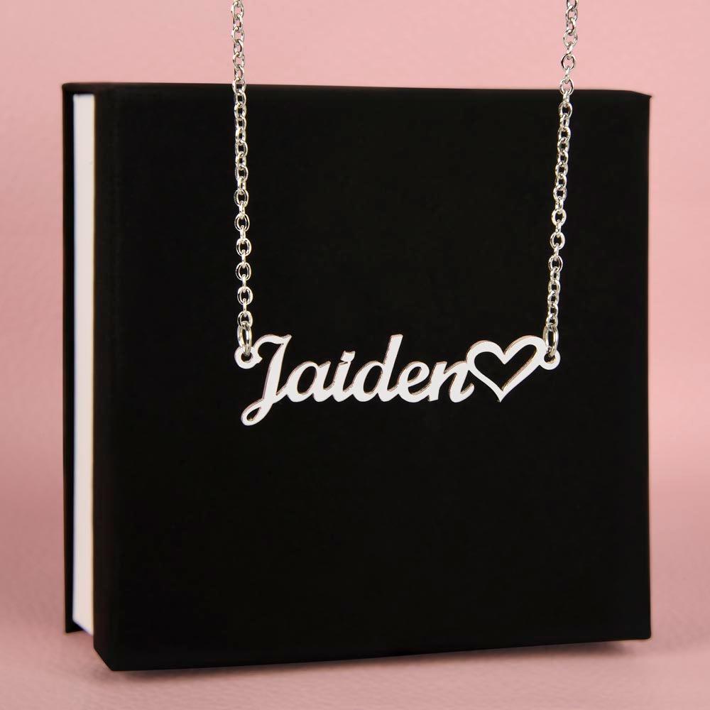 Custom Name With Heart Necklace-Jewelry-NEVANNA