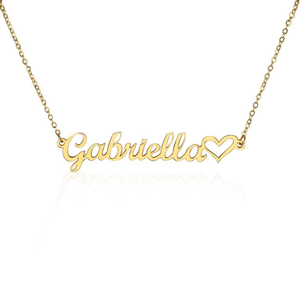 Custom Name With Heart Necklace-Jewelry-NEVANNA