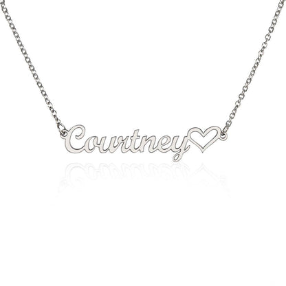 Custom Name With Heart Necklace-Jewelry-NEVANNA