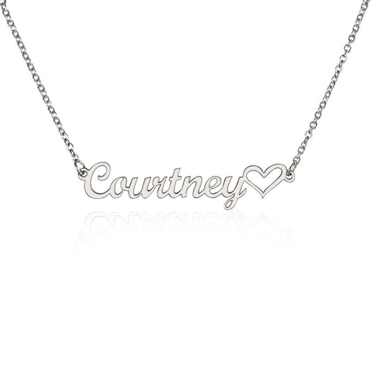 Custom Name With Heart Necklace-Jewelry-NEVANNA