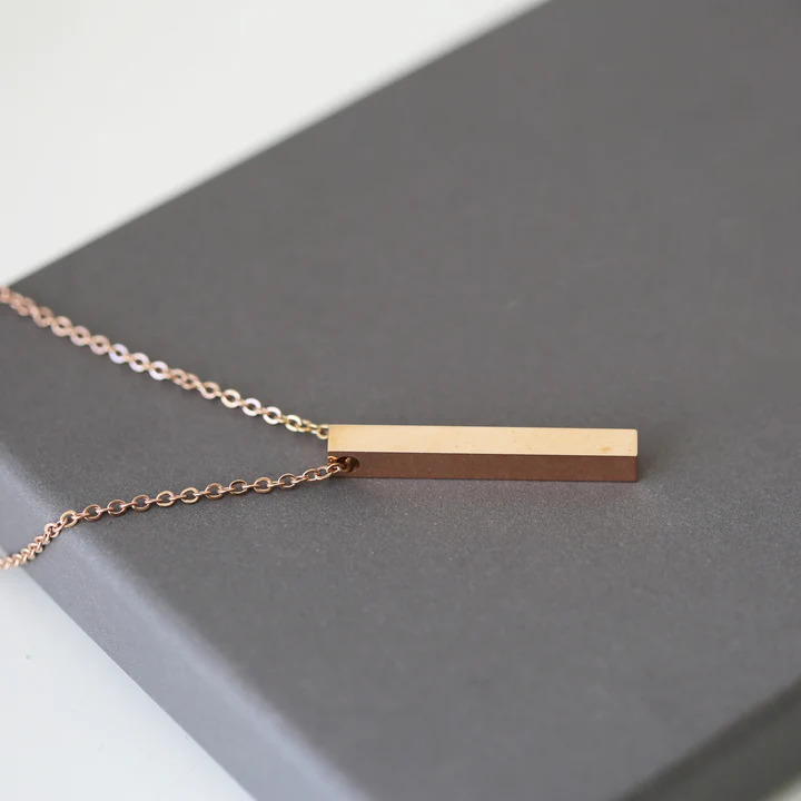 Customized Bar Pendant Necklace-NEVANNA