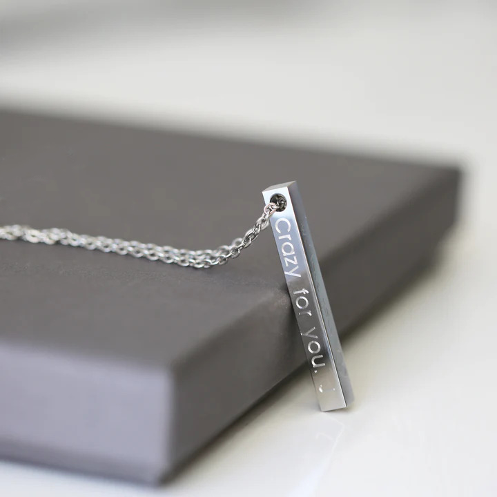 Customized Bar Pendant Necklace-NEVANNA