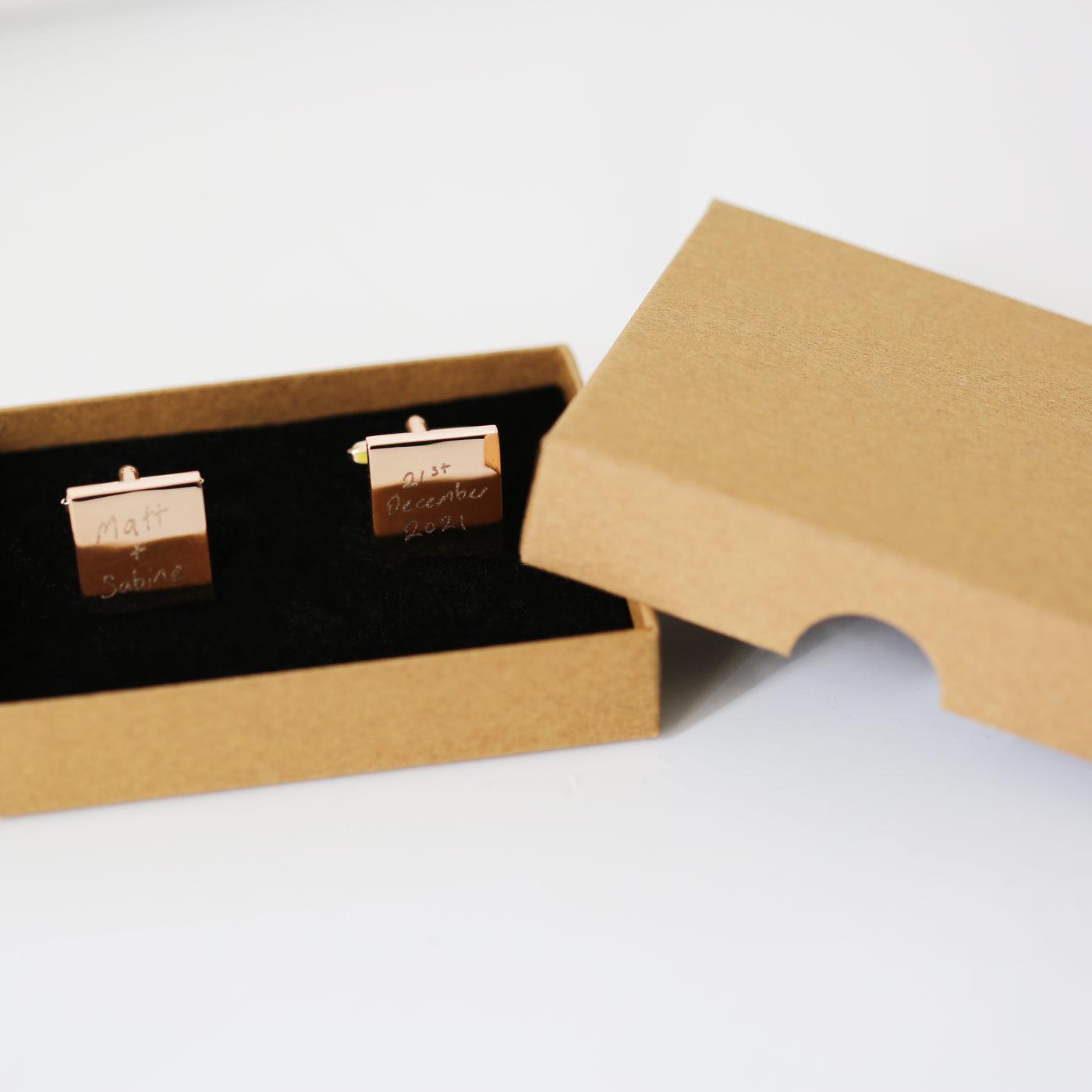 Engraved Cufflinks - Own Actual Handwriting-NEVANNA