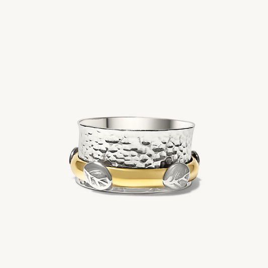 Gaia Leafy Spinner Ring-Rings-NEVANNA