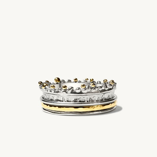 Majestic Crown Spinning Ring-Rings-NEVANNA