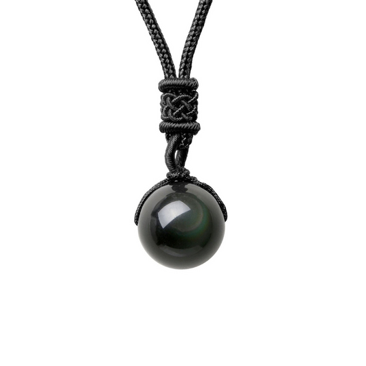 Natural Obsidian Chakra Necklace-Necklaces-NEVANNA