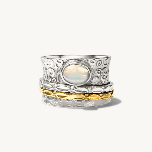 Opal Spinner Anxiety Ring-Rings-NEVANNA