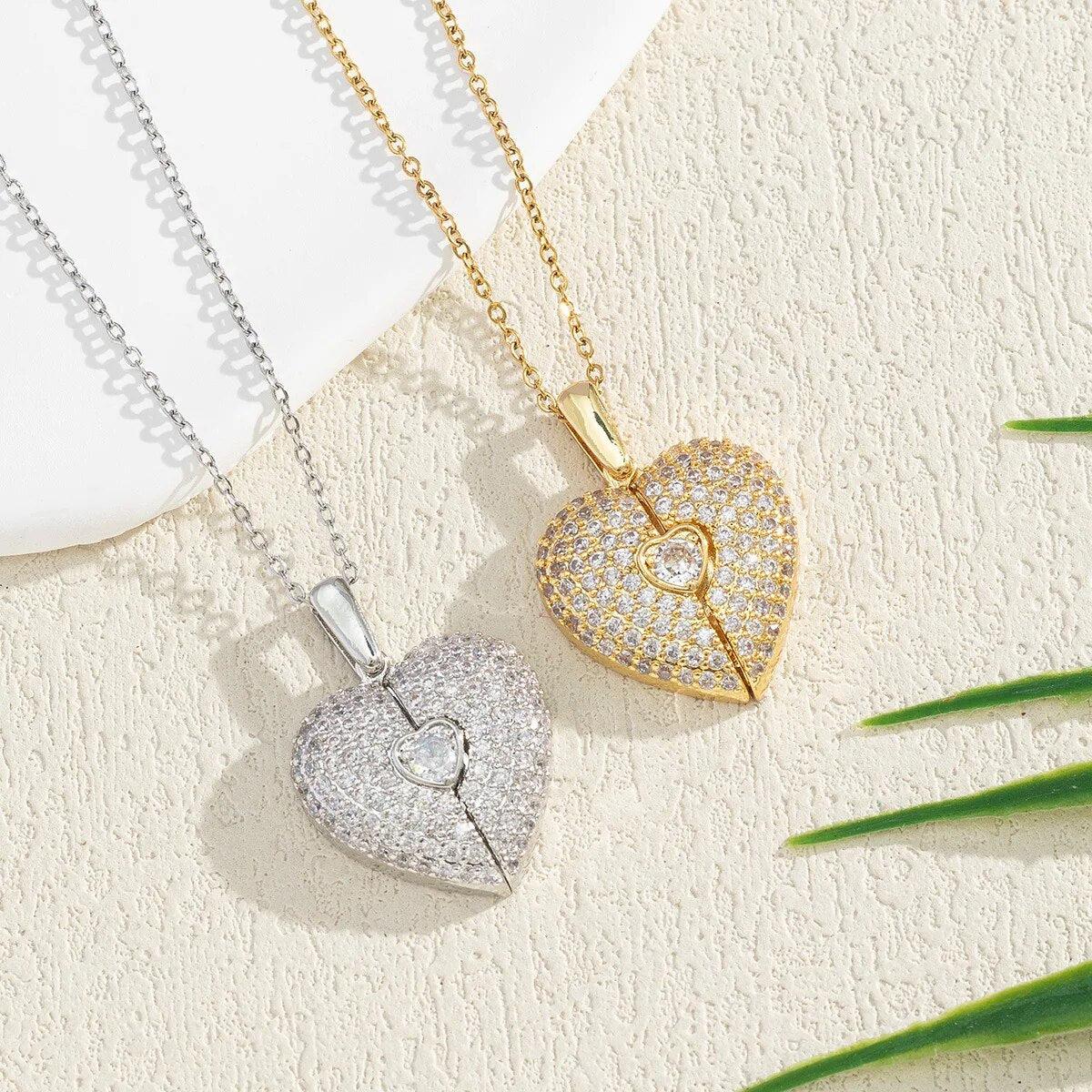 Openable Heart Crystal Personalized Necklace-Necklaces-NEVANNA