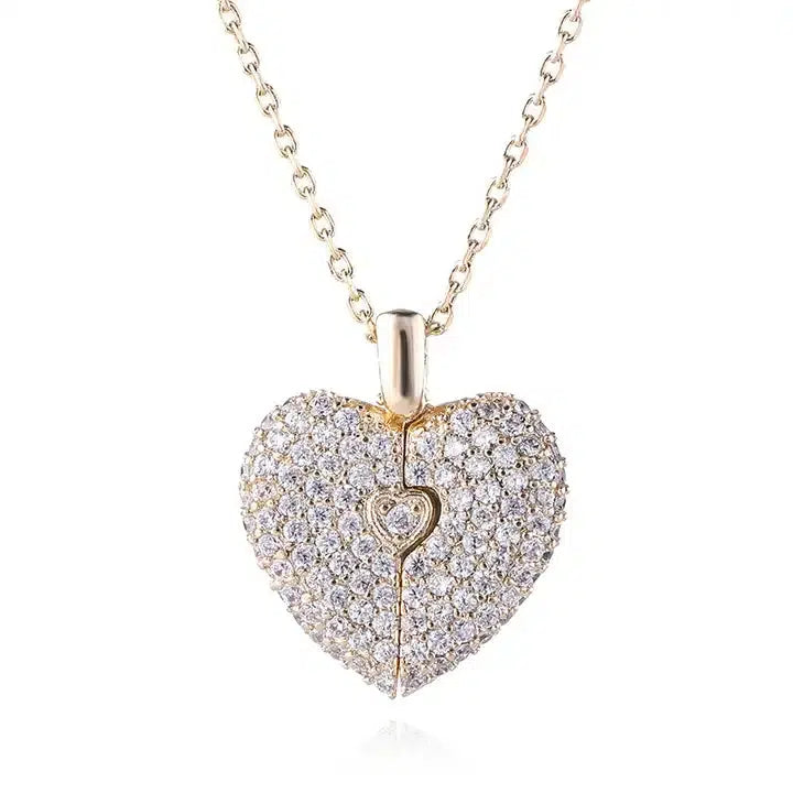 Openable Heart Crystal Personalized Necklace-Necklaces-NEVANNA