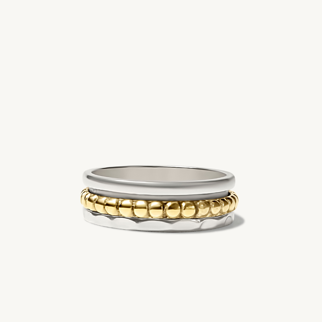 Two-Tone Chic Anxiety Ring-Rings-NEVANNA