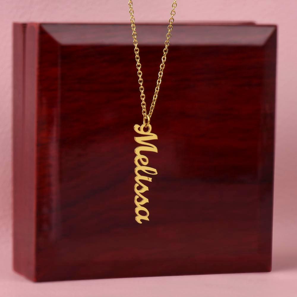 Vertical Custom Name Necklace-Jewelry-NEVANNA
