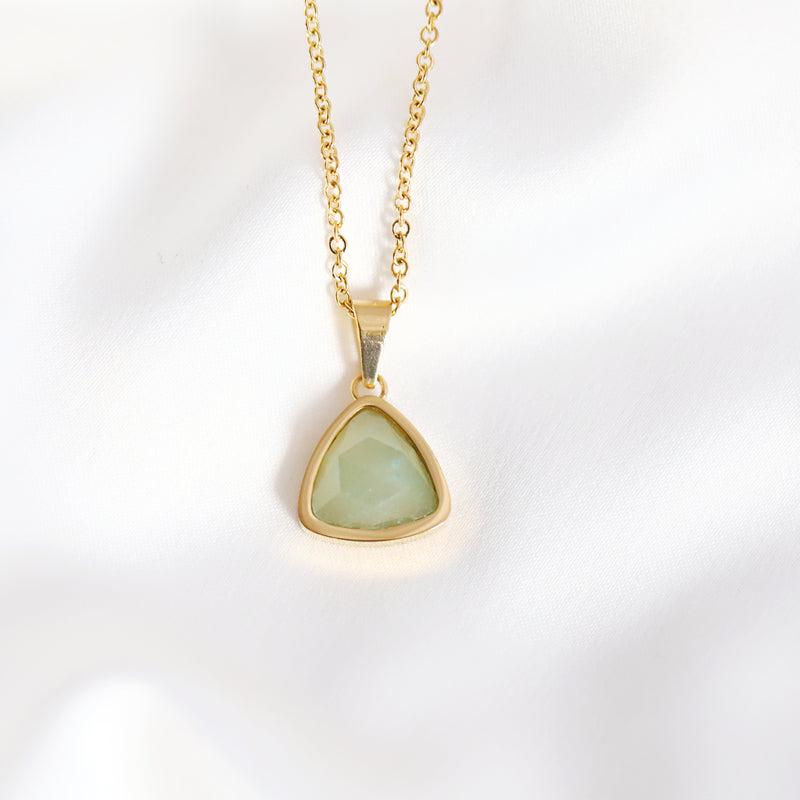 18K Gold-Plated Aventurine Necklace-Necklaces-NEVANNA