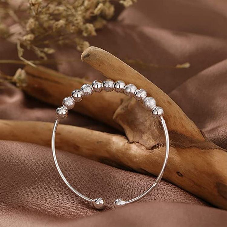 Anti-Anxiety Bead Spinner Bangle-Bracelets-NEVANNA