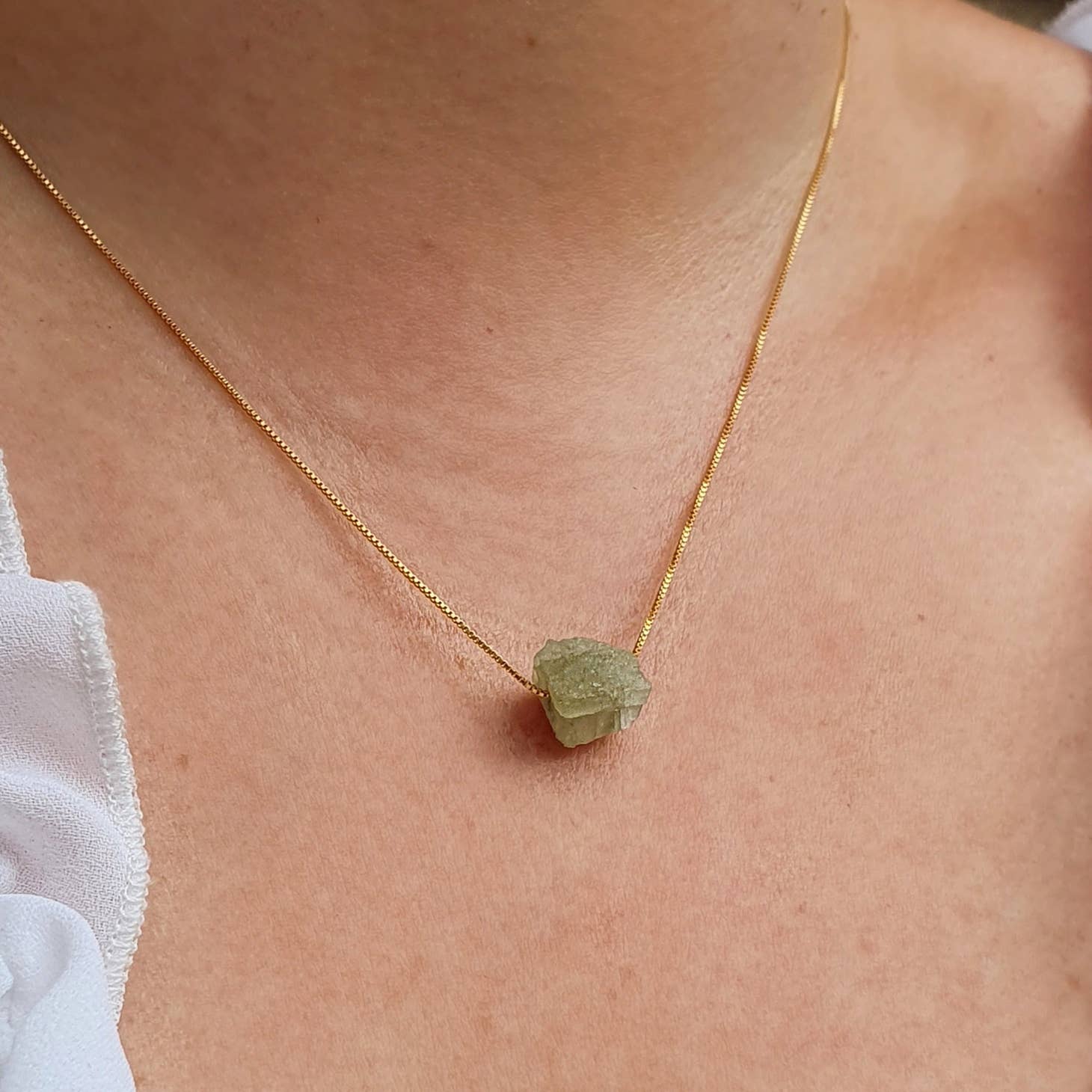 Aquamarine - 14k Gold Plated Necklace-Necklace-NEVANNA