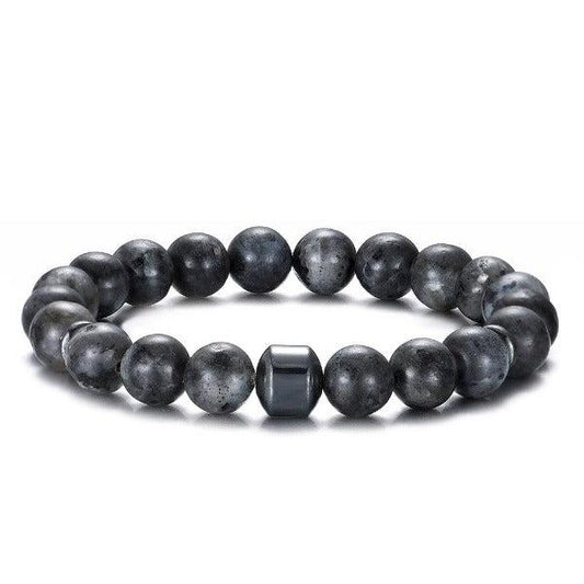 Celeste Natural Stone Bracelet - Black Labradorite-Bracelets-NEVANNA