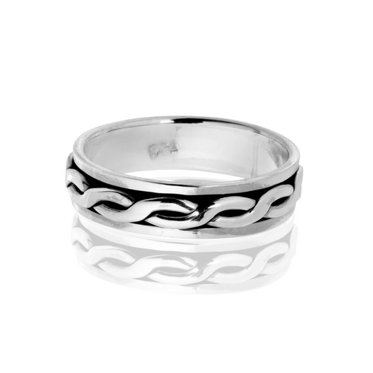 Celtic Knot Anxiety Spinner Ring-Rings-NEVANNA