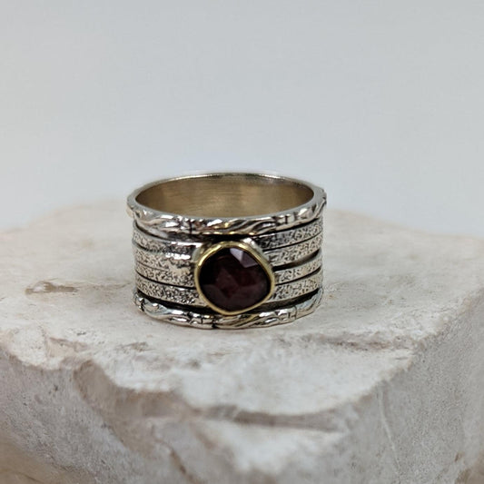 Chic Tourmaline Spinning Ring-Rings-NEVANNA