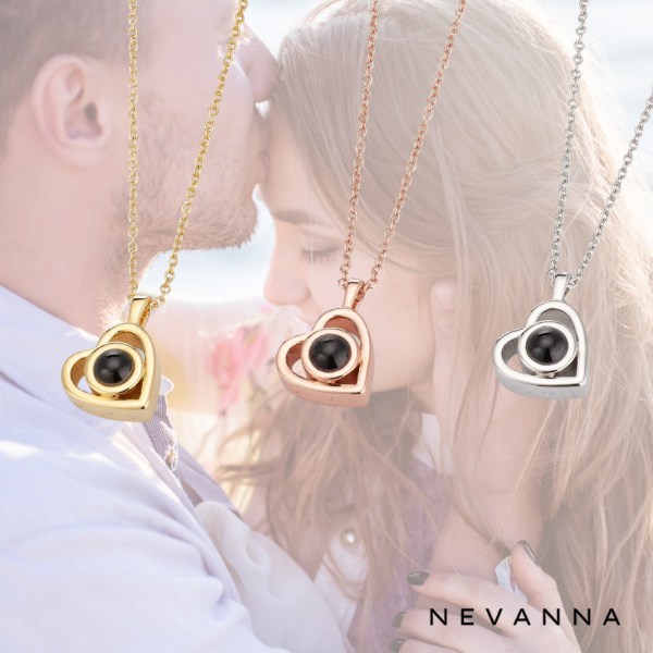 Custom Projection Photo Heart Necklace-Necklaces-NEVANNA