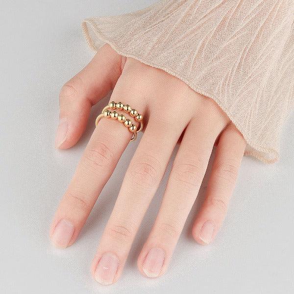 Double Layer Adjustable Anxiety Ring-Rings-NEVANNA